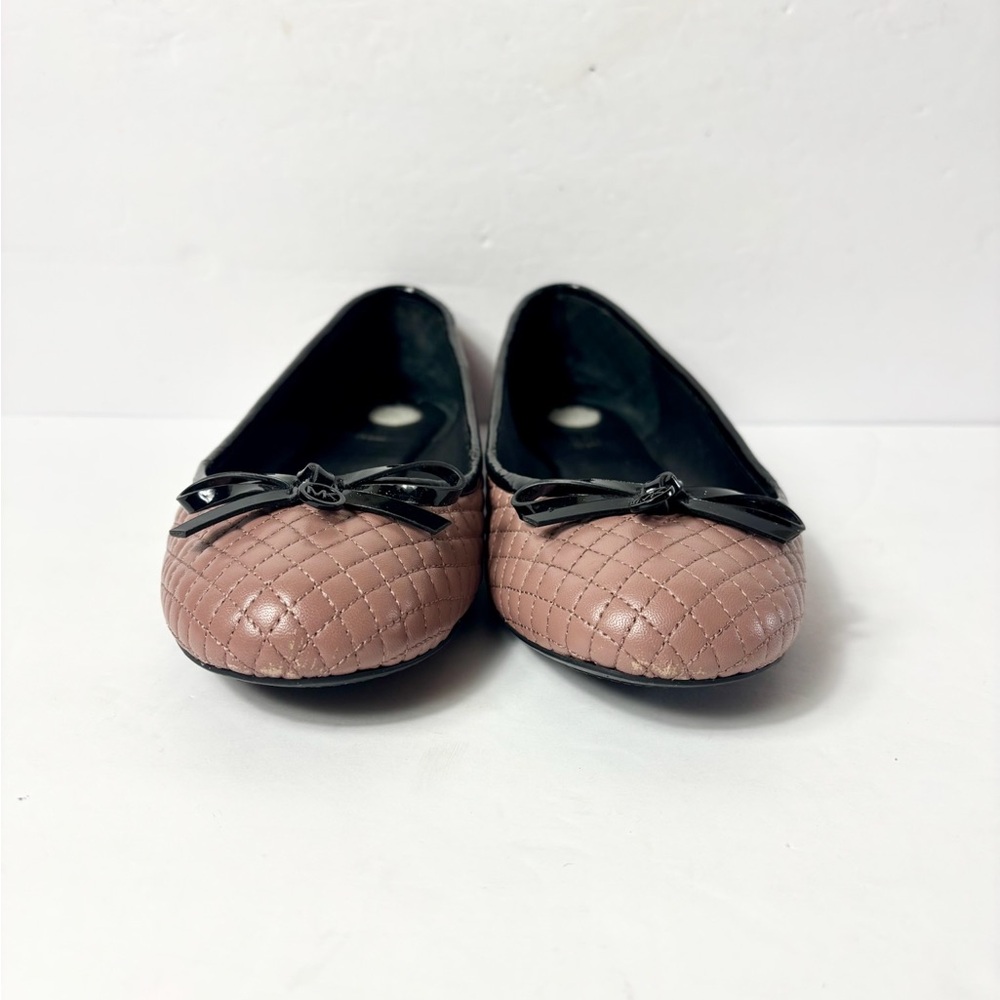 Michael kors Elegant Brown Quilted Ballet Flats - Picture 3 of 9